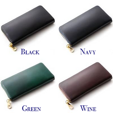 Load image into Gallery viewer, [Cimabue]&lt;br&gt;Aniline Cordovan Long Zip Wallet