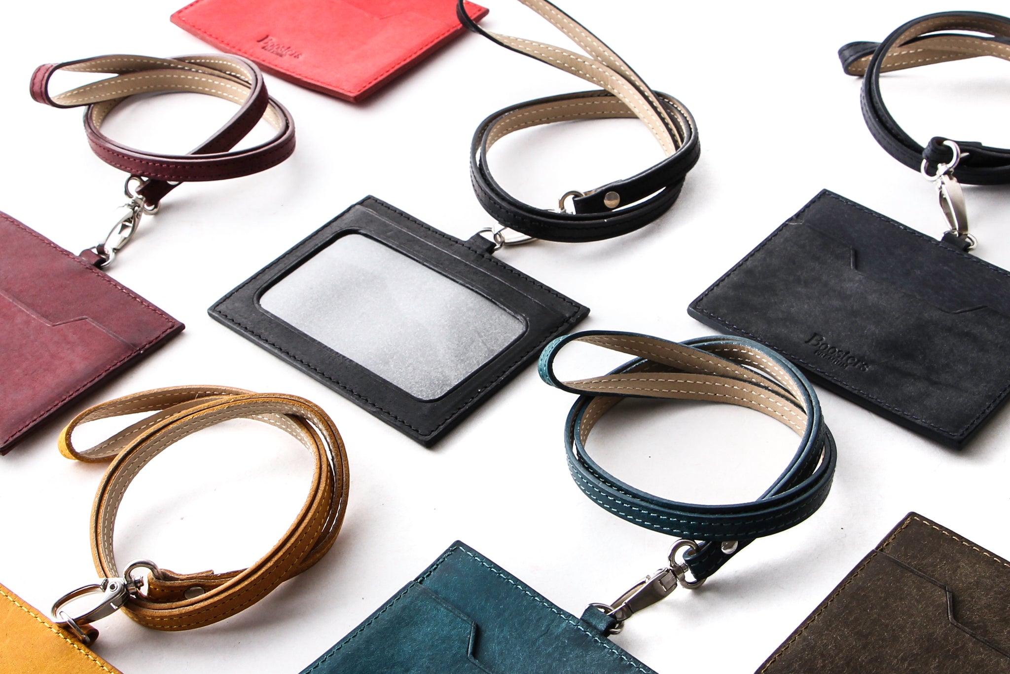 Leather Lanyard ID Holder