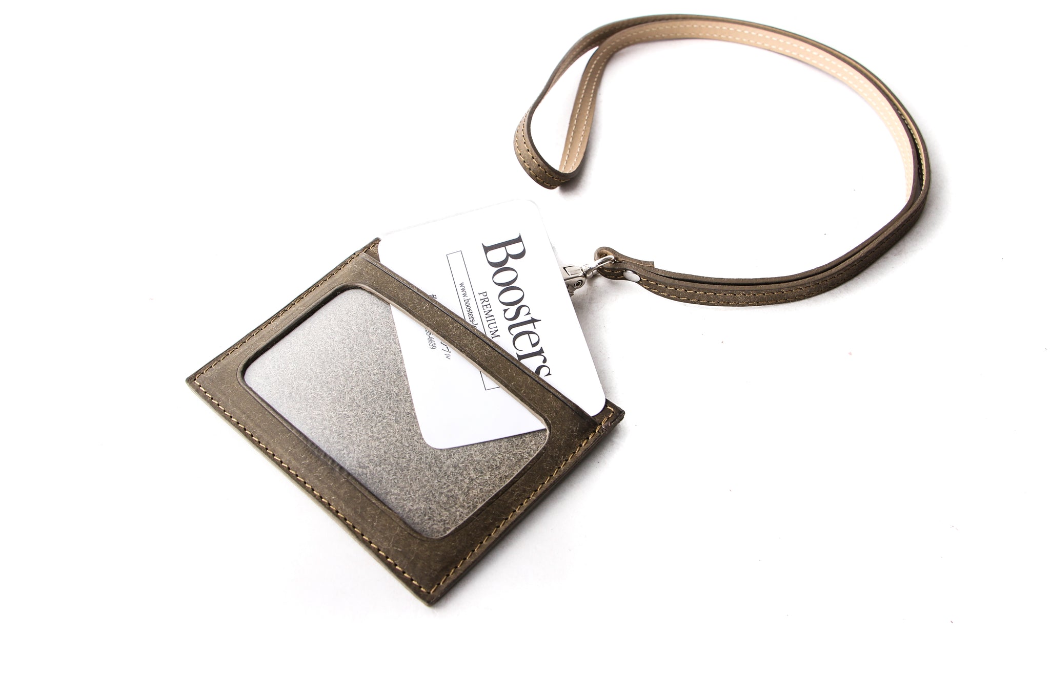 Leather ID Holder With Personalised Lanyard ID Card Holder 