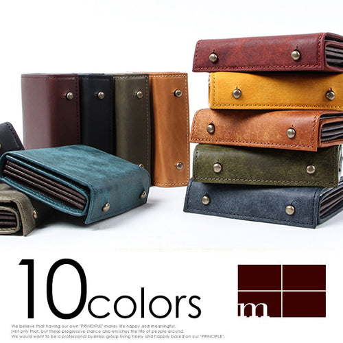 M+ Millefolie Pueblo Leather Wallet 10 color variation