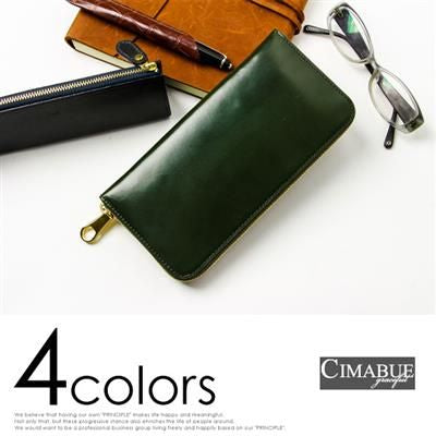 Cimabue] English Bridle Leather Long Zip Wallet – FREE SPIRITS JAPAN 