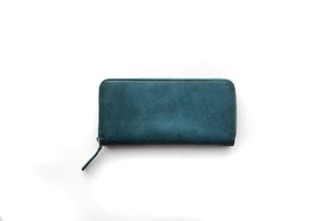 [Boosters]<br>Basic Italian Leather Long Zip Wallet